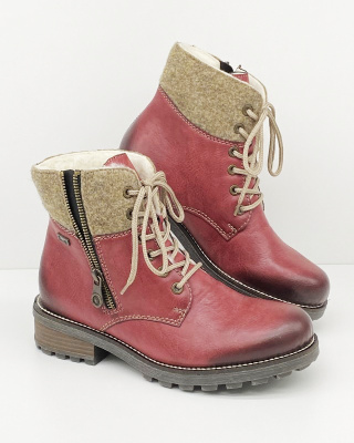 Z0441-35 buty Rieker, damskie trzewiki, ocieplenie polarowe, tęgość regulowana F-G