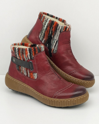 Z6684-35 buty Rieker, każualowe trzewiki ocieplane, tęgość F1/2