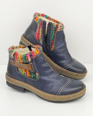 Z6784-14 buty Rieker, trzewiki zimowe, tęgość G