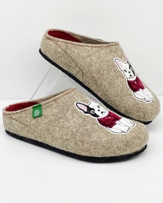 Zdrowotne wygodne kapcie damskie Dr Brinkmann 320015 buldożek, tęgość H