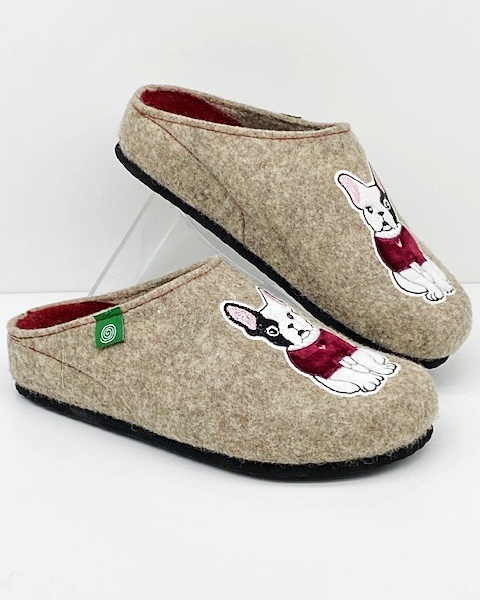 Zdrowotne wygodne kapcie damskie Dr Brinkmann 320015 buldożek, tęgość H