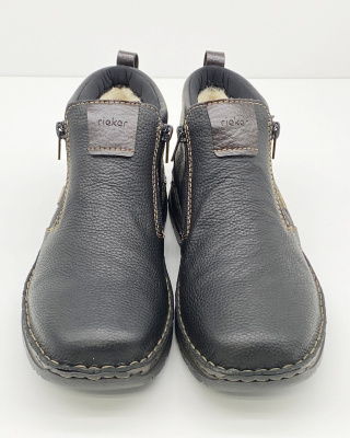 Buty zimowe męskie Rieker 05398-00 czarne, membrana, tęgość K