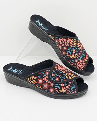 Klapki laczki damskie Adanex 26070 tęgość H