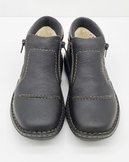 Skórzane męskie szerokie buty na zimę Rieker 03072-25, tęgość H, membrana