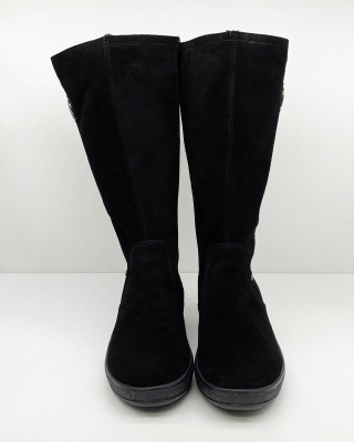 Skórzane damskie kozaki Rieker Y4470-00 , tęgość F1/2, membrana