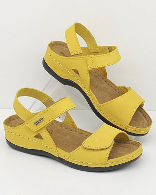 Skórzane damskie sandały Inblu 158D161, tęgość F-G 1/2