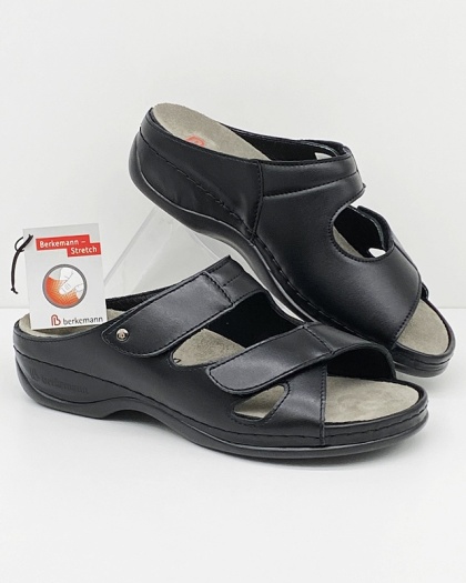 Klapki Berkemann Janna 01027-906 czarne, tęgość H-J-K