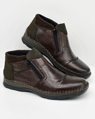 Szerokie męskie buty Rieker 05389-25, membrana, tęgość K