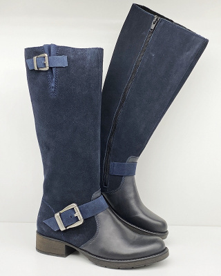 Skórzane kozaki Rieker Z9580-14, tęgość F1/2