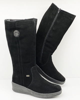 Zamszowe kozaki Rieker Y4470-0, tęgość F 1/2