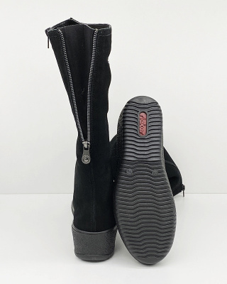 Zamszowe kozaki Rieker Y4470-0, tęgość F 1/2