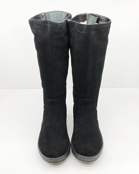 Zamszowe kozaki Rieker Y4470-0, tęgość F 1/2