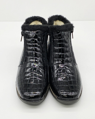 Zdrowotne wygodne buty damskie Rieker 44263-00, wąskie, tęgość F