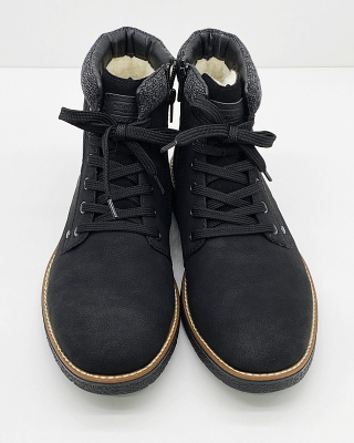 Zimowe męskie trzewiki Rieker 33640-01, tęgość H