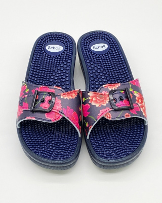 Buty Scholl New Massage F27433 Floral navy blue