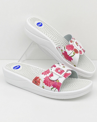 Buty Scholl New Massage Floral white / fuchsia F27433, tęgośc E-F-G