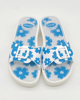 Buty Scholl klapki New Massage Floral blue, G-H tęgość średnia