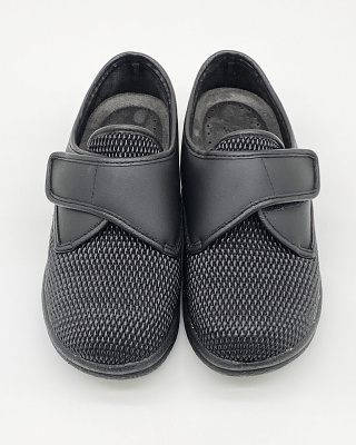 Fargeot VALINE noir czarne męskie półbuty, zakres tęgości H-J