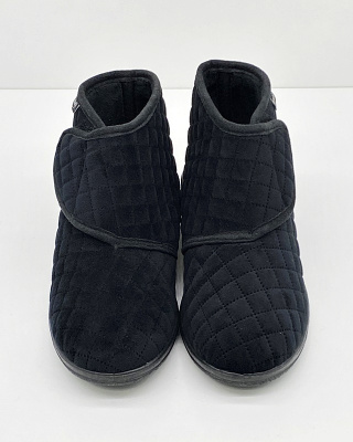 Ciepłe bambosze Scholl LILI ANKLE F30174 black, tęgość G