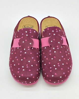 Damskie kapcie Scholl Lareth F30131 bordeaux, tęgość F 1/2