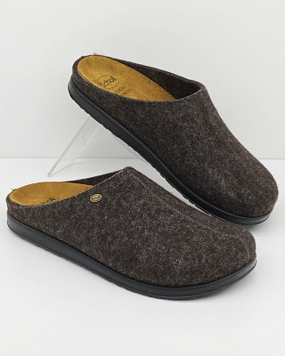 Kapcie Męskie Scholl ELIO F30189 brown, tęgość H, wyjmowana wkładka