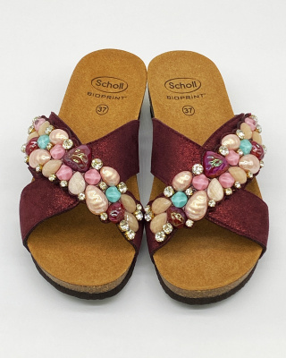 Klapki Scholla Palau 2 Cross F29879, tęgość F-G