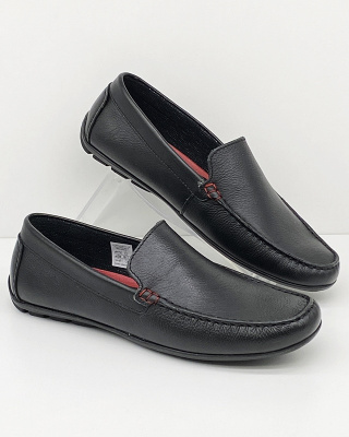 Męskie skórzane mokasyny Manitu 630020-01, tęgość G