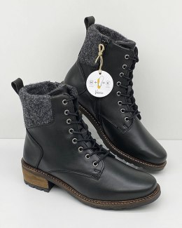 Wygodne buty damskie na zimę Solidus 61001 KINGA, średnia tęgość H-J-K