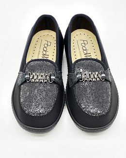 Szerokie damskie buty Podowell Magik czarne, duża tęgość K-M