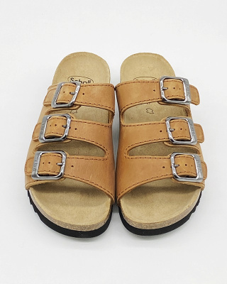 Wygodne klapki Scholl RIO Wedge AD F26835 żółte, regulowana tęgość E-F-G