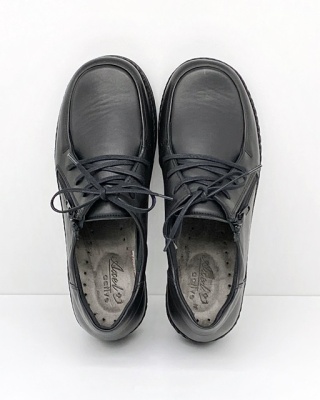 Buty AXEL1862 czarne szerokie damskie półbuty, tęgość K