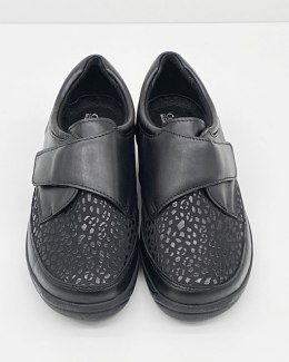 Szerokie buty damskie Comfortabel 940191 czarne, duża tęgość K-M