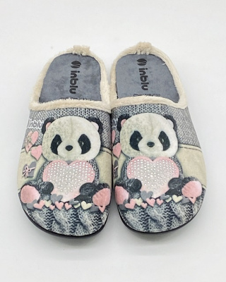 Papcie damskie Inblu 155D209 panda, tęgość H