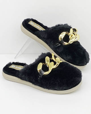 Modne kapcie domowe Inblu EK06 nero, tęgość H