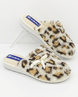 Pantofle domowe Inblu LB94 ocelot, tęgość H