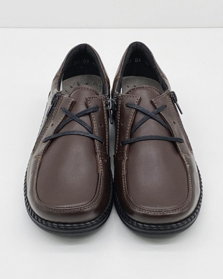 Kosela buty Axel Comfort 1775 brązowe damskie półbuty, regulowana tęgość H-K