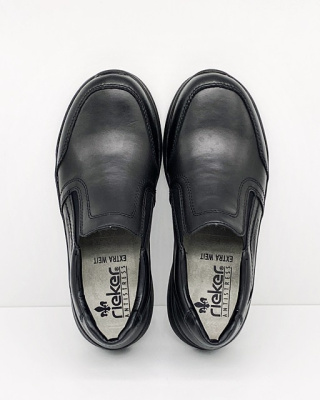 Rieker 14850-01 szerokie wsuwane półbuty męskie, tęgość K