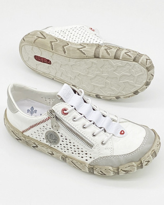 Szerokie półbuty damskie Rieker L0355-80, zakres tęgości H-J