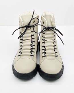 Rieker obuwie X3428-60 modne botki damskie, tęgość G, elastyczne sznurówki