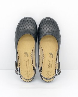 Sandały Axel 2493 czarne, tęgość G 1/2, sandałki zakrywające palce