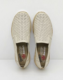 Sneakersy damskie Rieker N4251-60, wkładka Memo Soft, tęgość H
