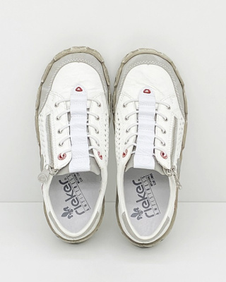 Szerokie półbuty damskie Rieker L0355-80, zakres tęgości H-J