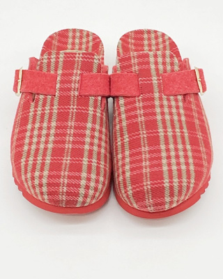 Zdrowotne kapcie damskie Scholl Amiata F30140 red, tęgość F-G