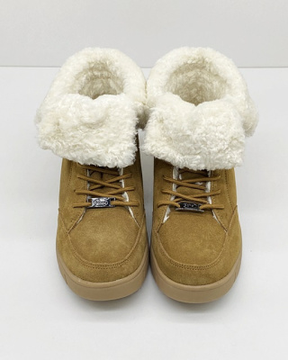 Zimowe skórzane botki Scholl Stelvio F30232 camel, tęgość G-H