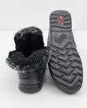 skórzane buty zimowe damskie na szeroką stopę