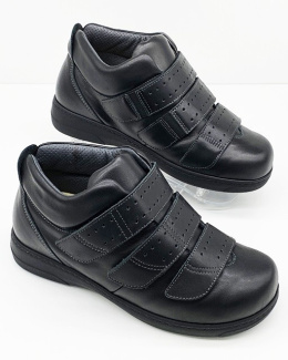Bardzo szerokie buty jesienne Podowell Anatole czarne, tęgość M-N-W
