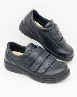 Buty na bardzo szerokie i tęgie stopy Podowell AQUITANE noir 14324, tęgość M-N-W