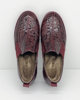 Damskie półbuty Loretta Vitale Olga-5 bordowe, tęgość G 1/2