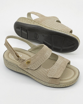 Marinella Sandal Scholl F30485 sandały skórzane na szerszą stopę, średnia tęgość H-J