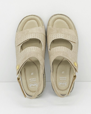 Marinella Sandal Scholl F30485 sandały skórzane na szerszą stopę, średnia tęgość H-J